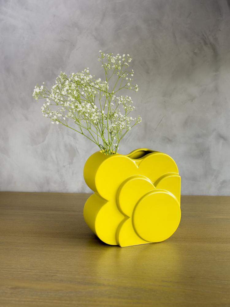 Orla Kiely Vase Shadow Spot Layered Vase Gul Ganske Fint